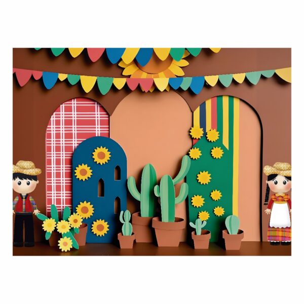 Fundo Fotográfico Cenário  Festa Junina Tecido 2,20m x 1,50m F916 - Image 3