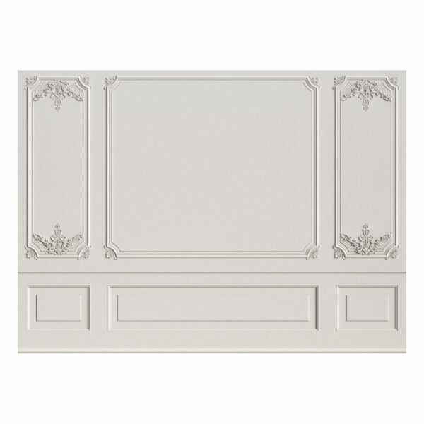 Fundo Fotográfico Cenário Boiserie Branco Gelo 2,2m x 1,5m F951 - Image 4