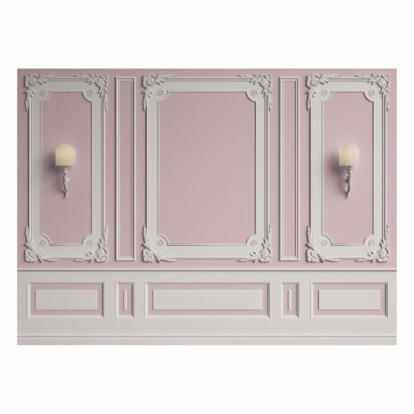 Fundo Fotográfico Cenário Boiserie Rosa BB 2,2m x 1,5m F949 - Image 4