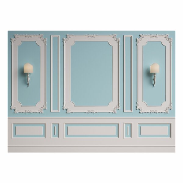 Fundo Fotográfico Cenário Boiserie Azul BB 2,2m x 1,5m F948 - Image 4