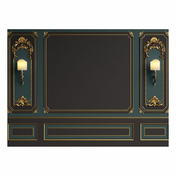 Fundo Fotográfico Cenário Boiserie Verde Musgo 2,2m x 1,5m F947 - Image 4