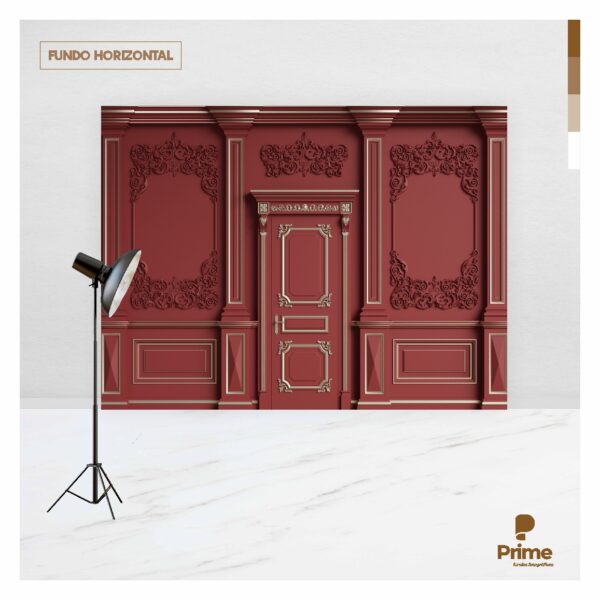 Fundo Fotográfico Cenário Boiserie Marsala 2,2m x 1,5m F954 - Image 5