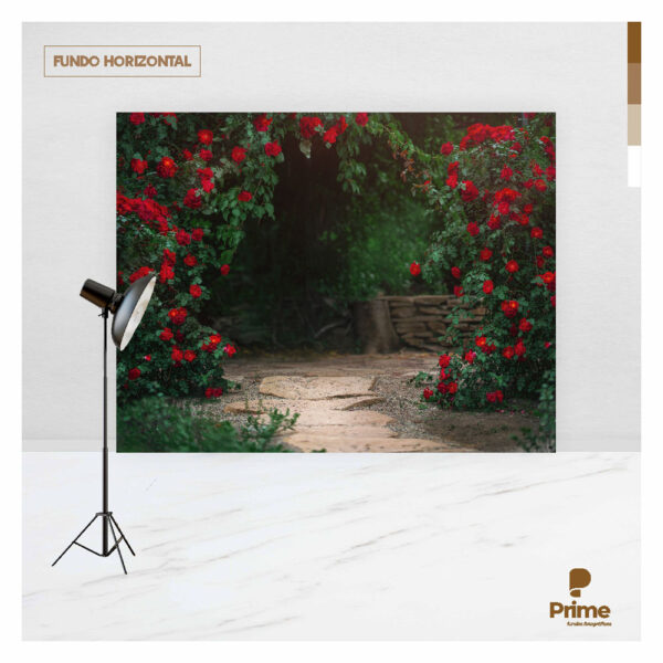 Fundo Fotográfico Cenário Jardim Rosa Dia das Mães em Tecido 2,20m x1,50m F897 - Image 4