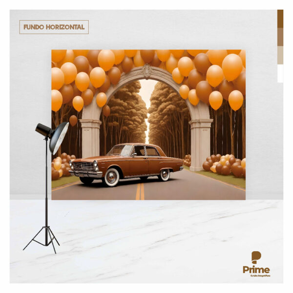 Fundo Fotográfico Cenário Carro Retrô Tecido 2,20m x1,50m F567 - Image 4