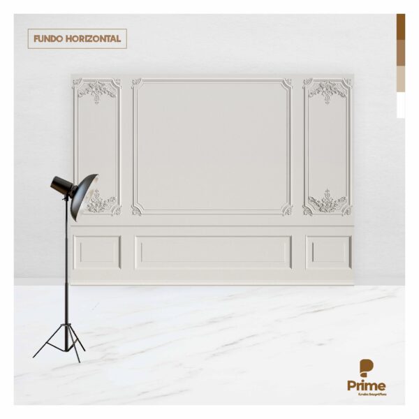 Fundo Fotográfico Cenário Boiserie Branco Gelo 2,2m x 1,5m F951 - Image 5