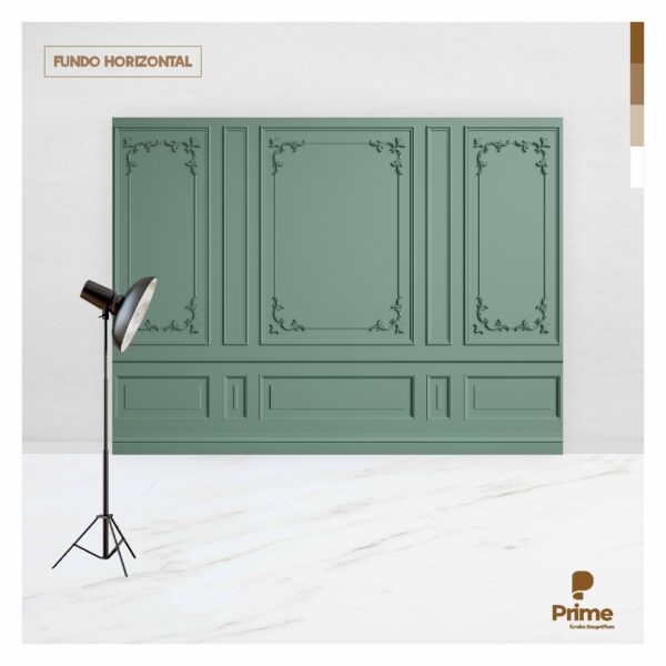 Fundo Fotográfico Cenário Boiserie Verde Oliva 2,2m x 1,5m F950 - Image 3