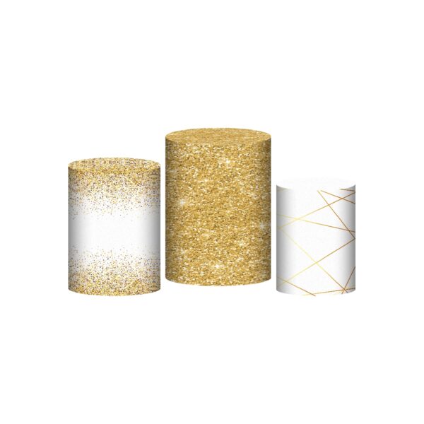 Trio Capa Cilindro Happy Birthday 3D Em Tecido Com Elástico HB04