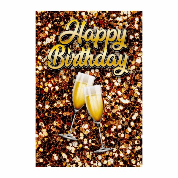 Painel Festa Happy Birthday 3D Lateral para Casadinho 1,50m x 2,20m HB03
