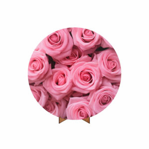 Painel Redondo Dia das Mães Tecido 50cm X 50cm Com Suporte MDF DM-09