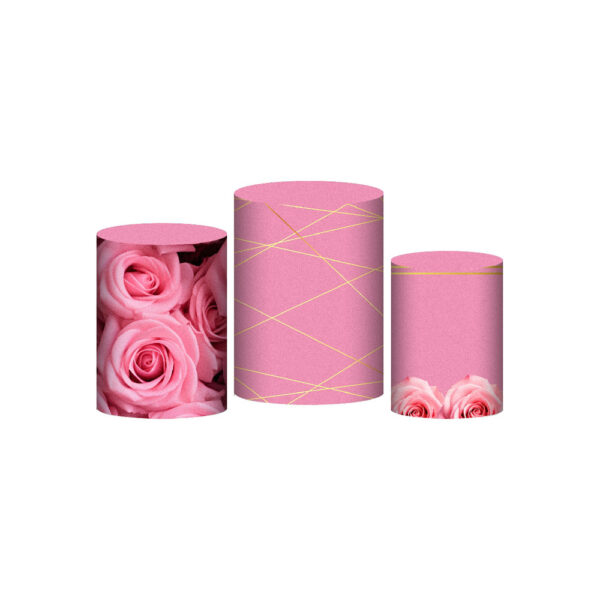 Trio Capa Cilindro Dia das Mães 3D Em Tecido Com Elástico DM-09