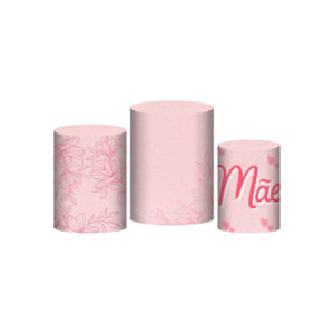 Trio Capa Cilindro Dia das Mães 3D Em Tecido Com Elástico DM-12