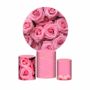 Trio Capa Cilindro + Painel Redondo Dia das Mães 1,50m Veste Fácil DM9