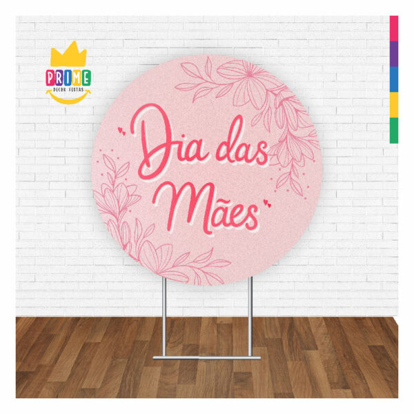 Painel Redondo 3D Dia das Mães Sublimado 1,50m x 1,50m DM-12 - Image 2