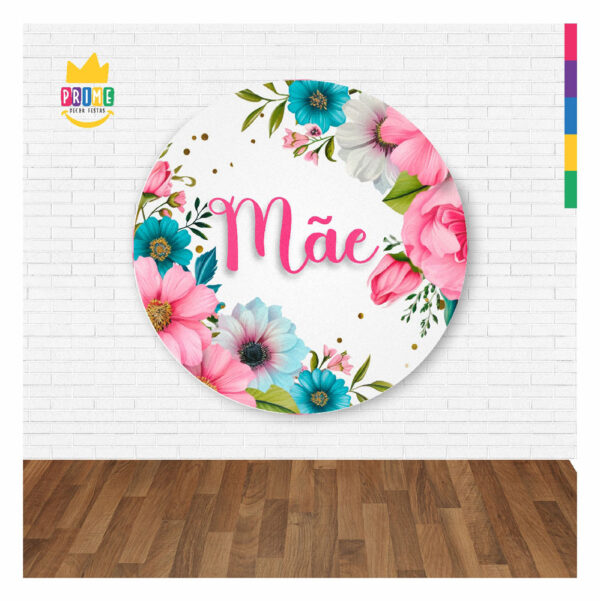 Painel Redondo 3D Dia das Mães Abre Fácil 1,50m X 1,50m DM-10 - Image 2
