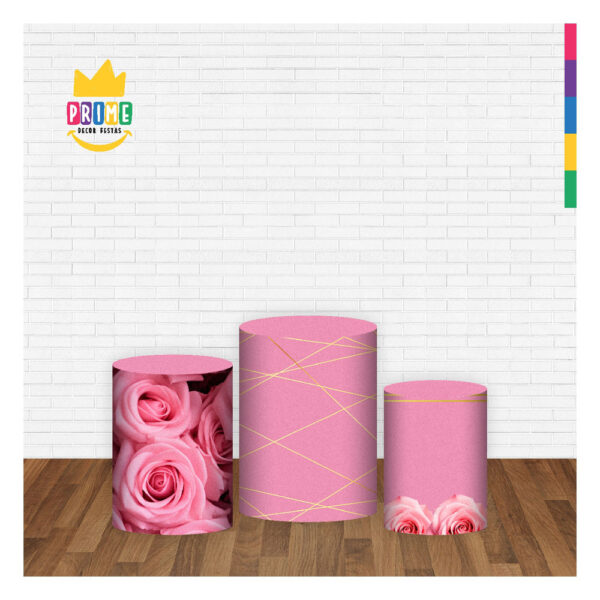 Trio Capa Cilindro Dia das Mães 3D Em Tecido Com Elástico DM-09 - Image 2