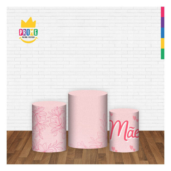 Trio Capa Cilindro Dia das Mães 3D Em Tecido Com Elástico DM-12 - Image 2