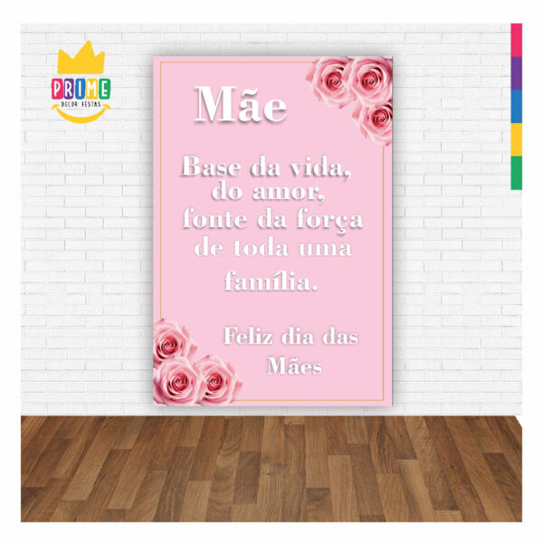Painel Festa Dia das Mães 3D Lateral para Casadinho 1,50m x 2,20m DM09 - Image 2
