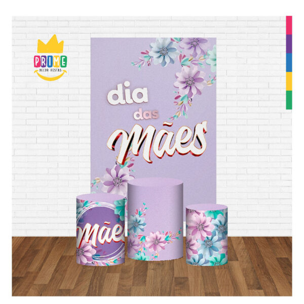 Kit Casado Dia das Mães Trio Capa Cilindro Retangular Tecido DM08 - Image 2