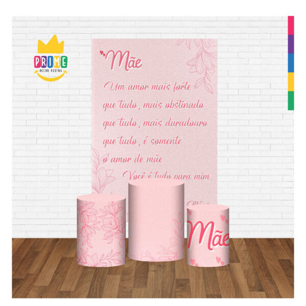Kit Casado Dia das Mães Trio Capa Cilindro Retangular Tecido DM12 - Image 2