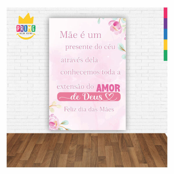 Painel Festa Dia das Mães 3D Lateral para Casadinho 1,50m x 2,20m DM07 - Image 2