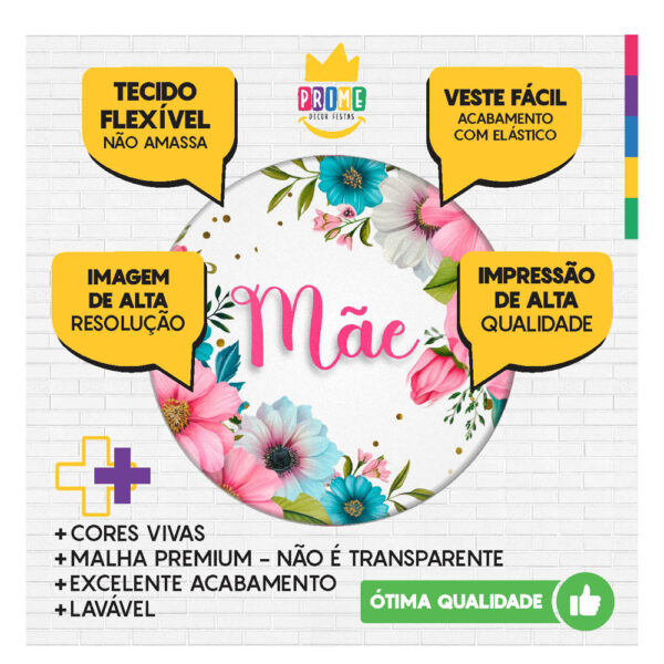Trio Capa Cilindro + Painel Redondo Dia das Mães 1,50m Veste Fácil DM11 - Image 3