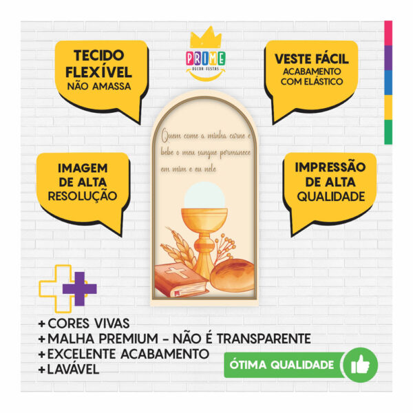 Painel De Festa Romano Decorativo Primeira Comunhão PC03 - Image 3