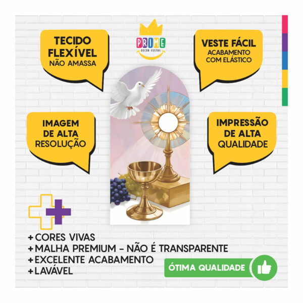 Painel De Festa Romano Decorativo Primeira Comunhão PC05 - Image 3