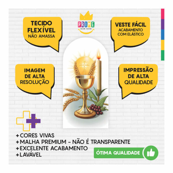 Painel De Festa Romano Decorativo Primeira Comunhão PC06 - Image 3
