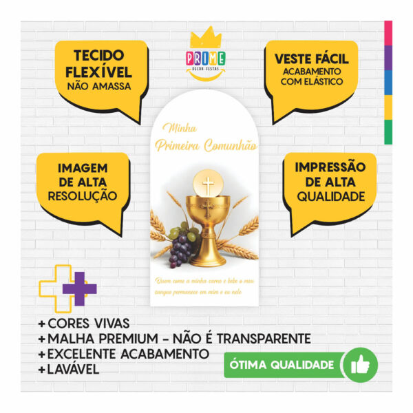 Painel De Festa Romano Decorativo Primeira Comunhão PC08 - Image 3