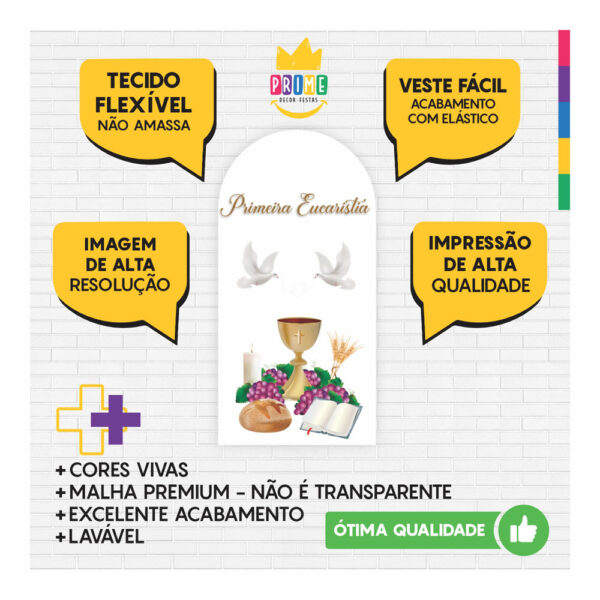 Painel De Festa Romano Decorativo Primeira Comunhão PC012 - Image 3