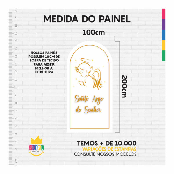 Painel De Festa Romano Decorativo Batizado Anjo 09 - Image 4