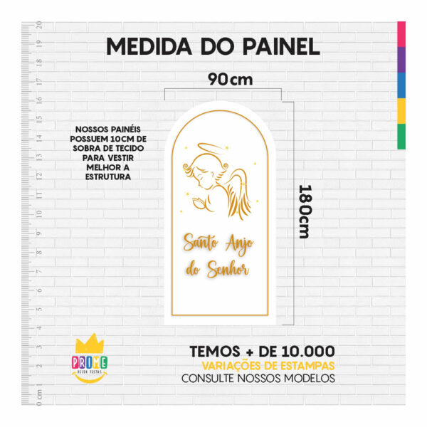 Painel De Festa Romano Decorativo Batizado Anjo 09 - Image 5
