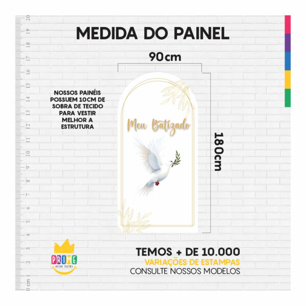 Painel De Festa Romano Decorativo Meu Batizado 03 - Image 5