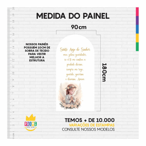 Painel De Festa Romano Decorativo Batizado Santo Anjo 02 - Image 5
