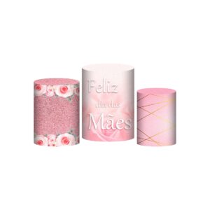 Trio Capa Cilindro Dia das Mães 3D Em Tecido Com Elástico DM-06