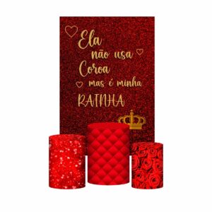 Kit Casado Dia das Mães Trio Capa Cilindro Retangular Tecido DM01