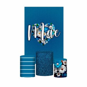 Kit Casado Dia das Mães Trio Capa Cilindro Retangular Tecido DM02