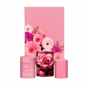 Kit Casado Dia das Mães Trio Capa Cilindro Retangular Tecido DM03