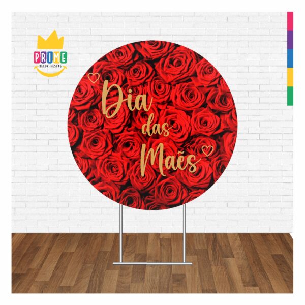 Painel Redondo 3D Dia das Mães Sublimado 1,50m x 1,50m DM-01 - Image 3
