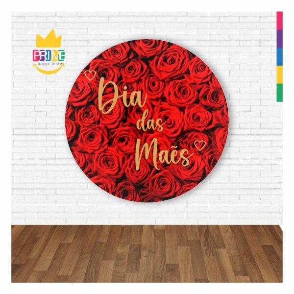 Painel Redondo 3D Dia das Mães Abre Fácil 1,50m X 1,50m DM-01 - Image 3