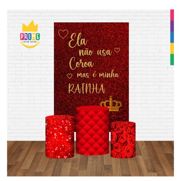 Kit Casado Dia das Mães Trio Capa Cilindro Retangular Tecido DM01 - Image 3