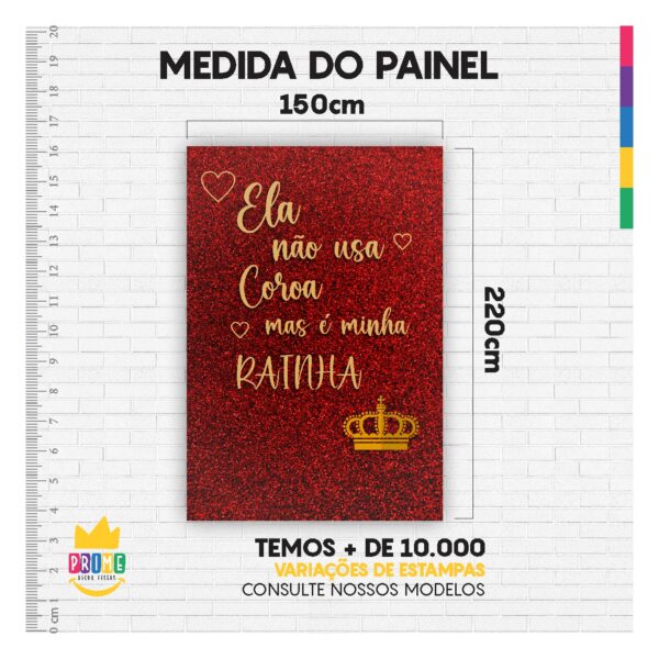 Kit Casado Dia das Mães Painel Redondo Trio  Cilindro Retangular Vertical Em Tecido DM-01 - Image 4