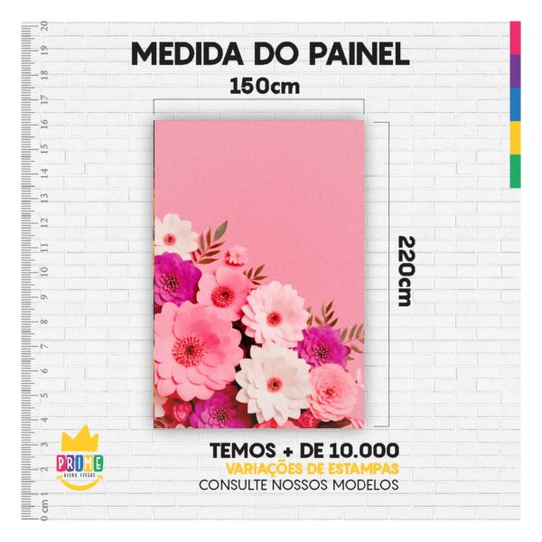 Kit Casado Dia das Mães Painel Redondo Trio  Cilindro Retangular Vertical Em Tecido DM-03 - Image 5