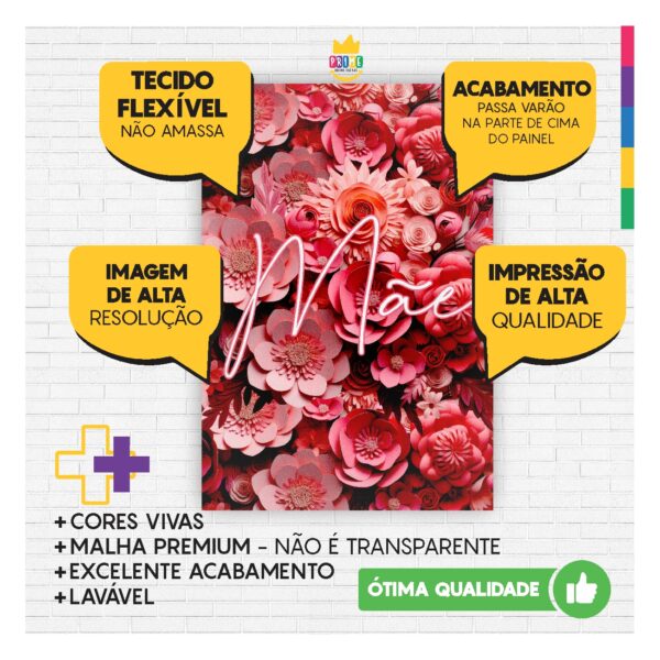 Kit Casado Dia das Mães Trio Capa Cilindro Retangular Tecido DM05 - Image 6