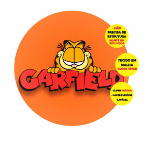 Painel Redondo Garfield Abre Fácil Tecido 1,50m X 1,50m GF02