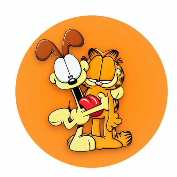 Painel Redondo 3D Garfield Abre Fácil 1,50m X 1,50m GF03