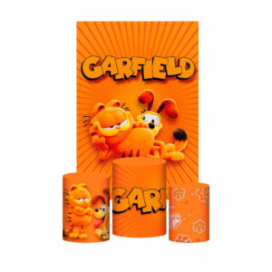 Kit Casado Garfield Trio Capa Cilindro Retangular Tecido GF01