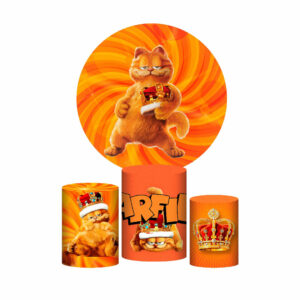 Trio Capa Cilindro + Painel Redondo Garfield 1,50m Veste Fácil GF04