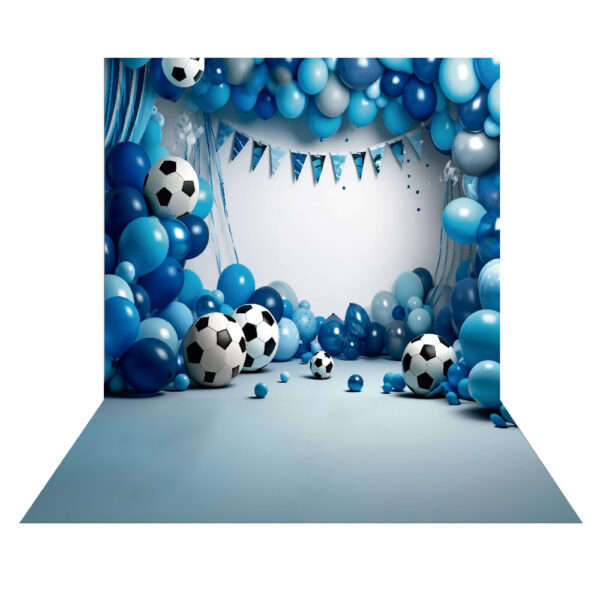 Fundo Fotográfico Cenário Esporte Futebol Balões Tecido 2,20m x 1,50m F964