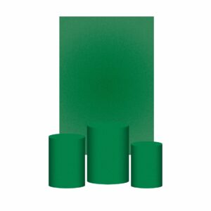 Kit Casado Verde Sinuca Cor Lisa  Trio Capa Cilindro Retangular Tecido